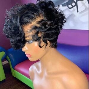 Full lace pixie cut wig